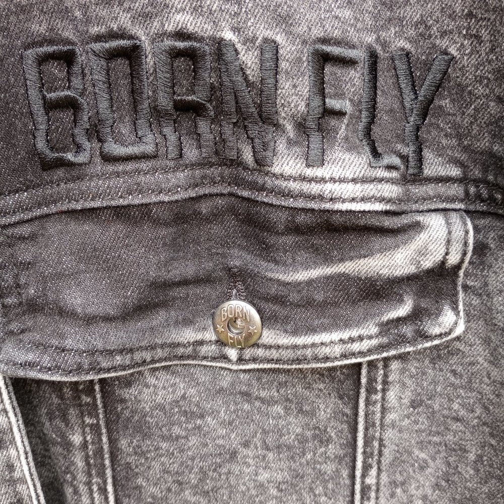 BORN FLY Embroidered Denim Jacket - Picture 13 of 16